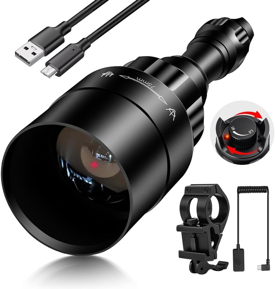 Infrared Flashlight T50/T67 IR Illuminator Dimmable Zoomable Night Vision