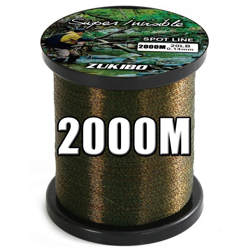 Super Strong Monofilament Fishing Line 500m-2000m Spotted Invisible Tackle