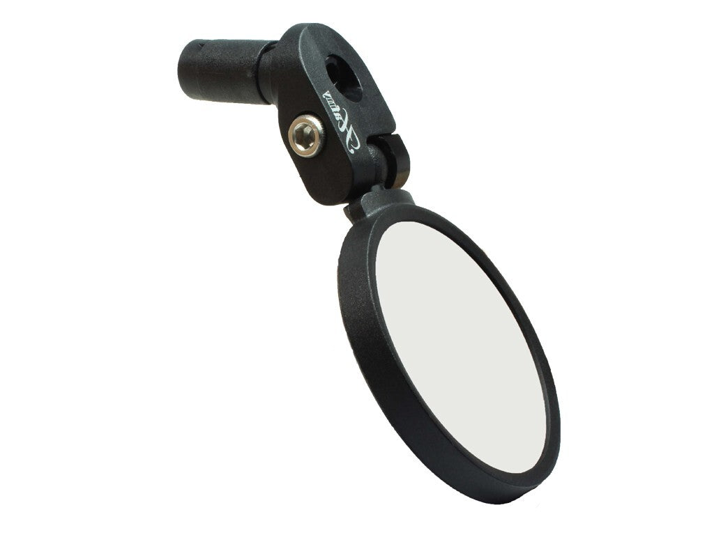 Bike Bar End Rear View Mirror for MTB & Road Bikes - Durable Stainless Steel Lens