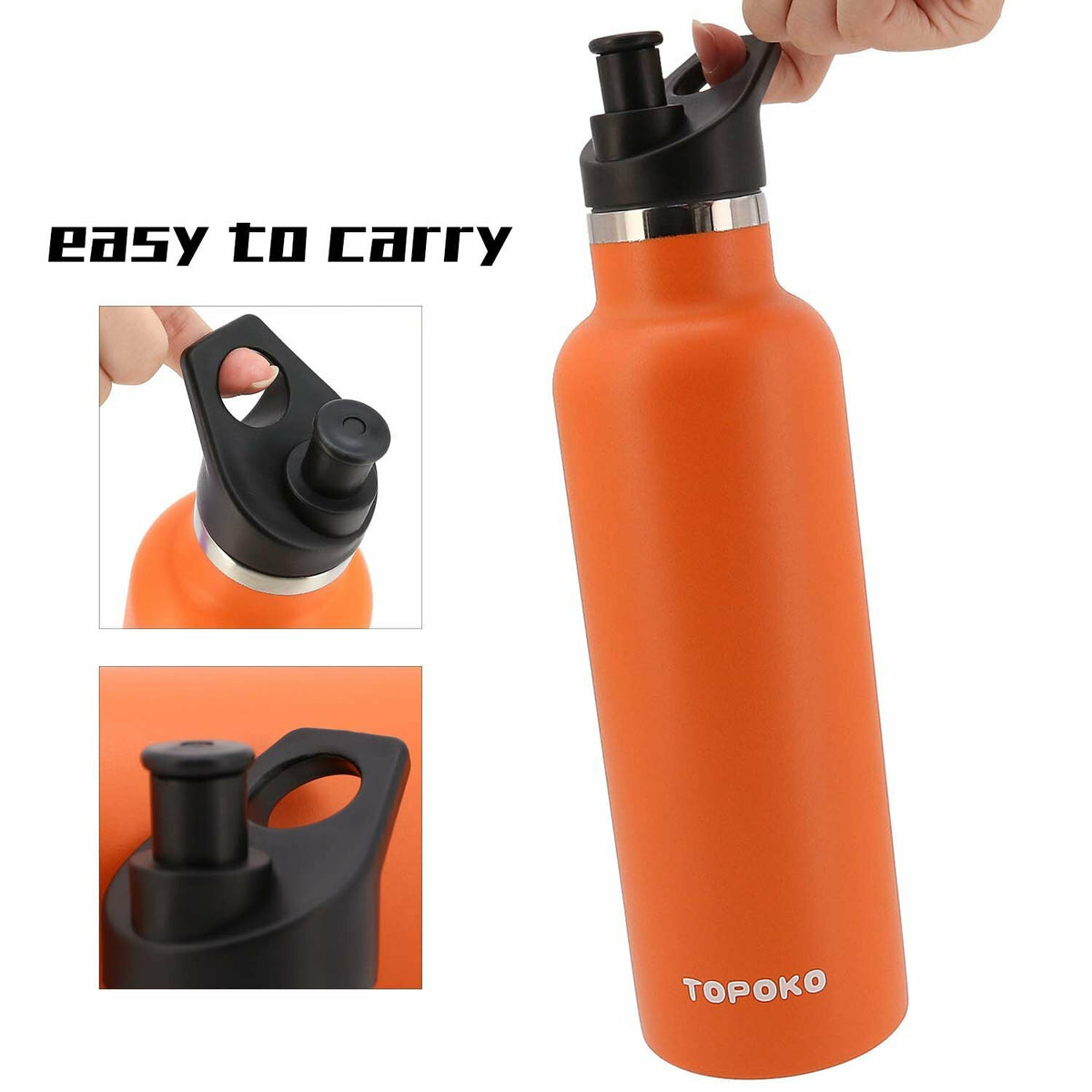 Replacement Sports Lid for Standard Mouth Water Bottles - BPA Free, Easy to Use