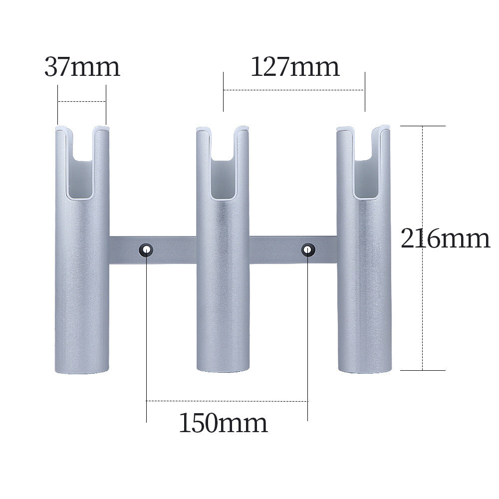 Marine Aluminum Fishing Rod Holder with Multiple Tubes for Boat, Heavy Duty & Corrosion-Resistant