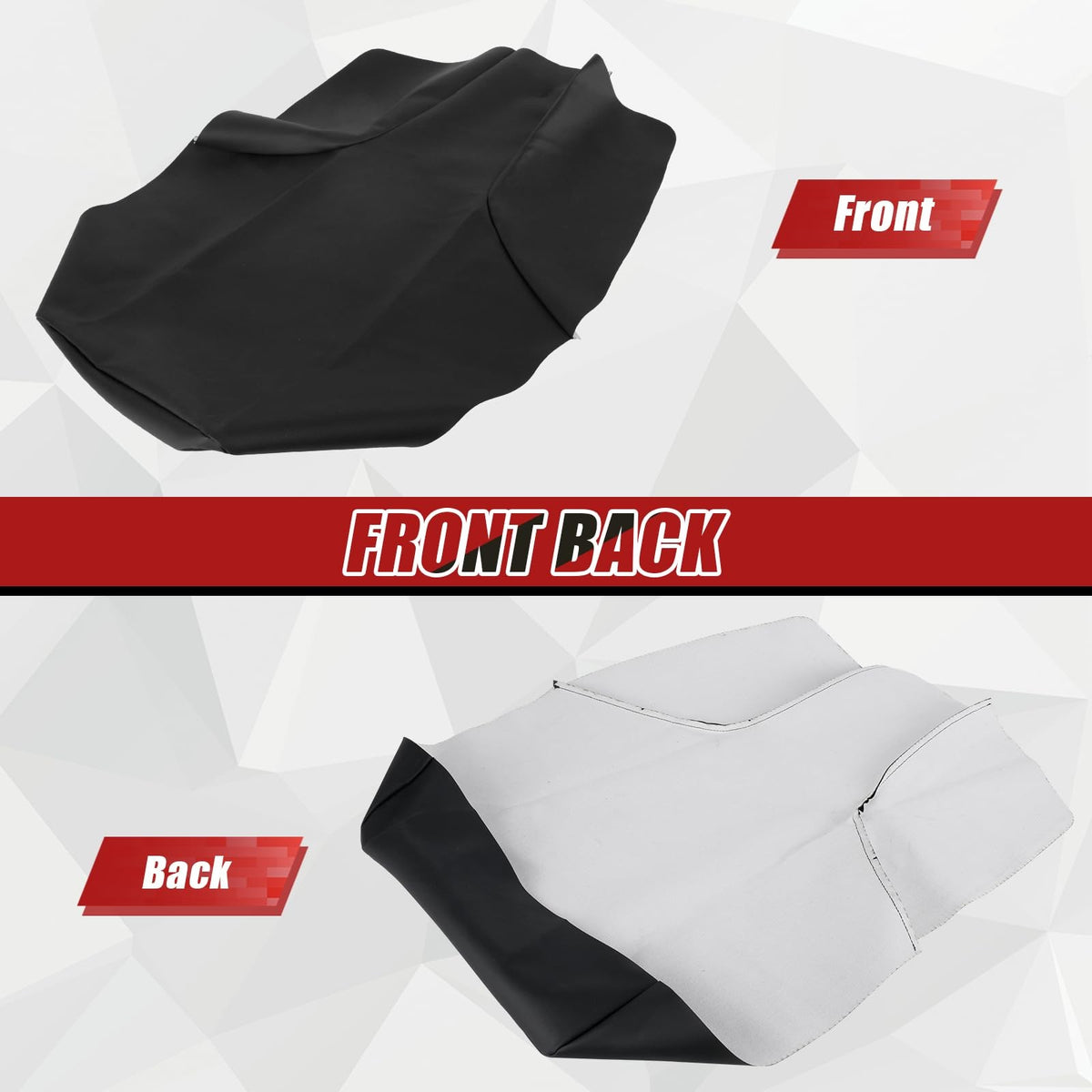 Leather Seat Cover Replacement for Arctic Cat ATV 1996-2005 - Black