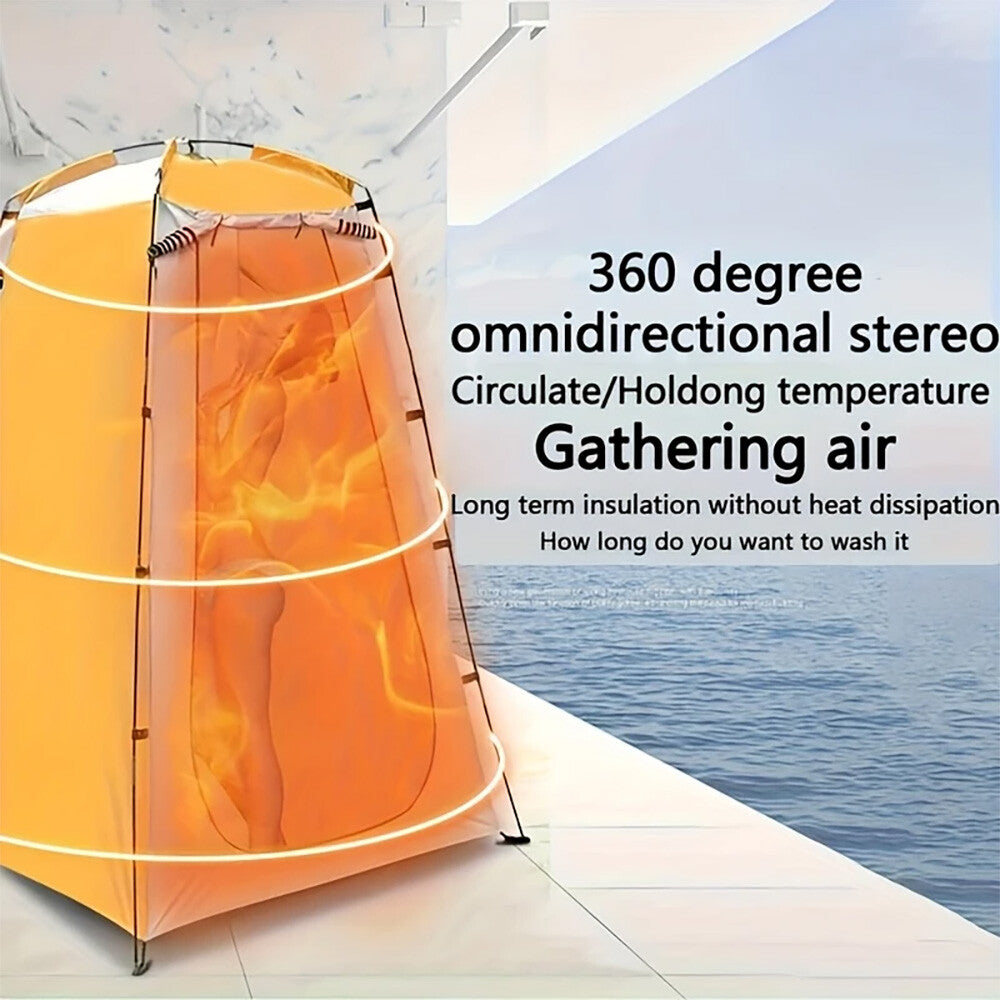 Portable Privacy Shower Tent & Folding Toilet for Outdoor Camping