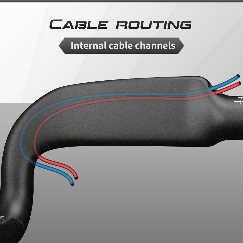 Carbon Drop Handlebar for Road Bike 31.8mm Inner Routing Racing Bike Bar