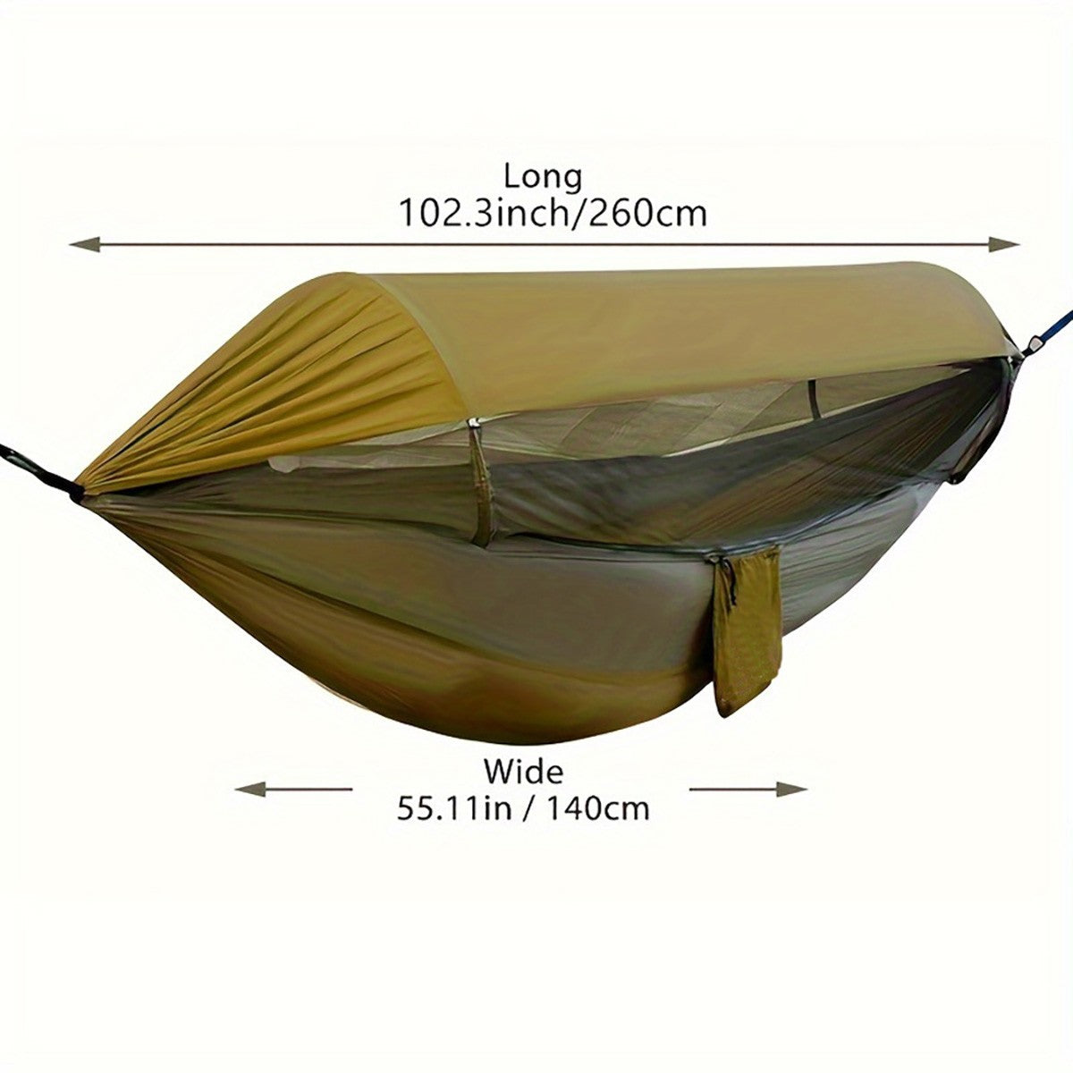 Portable Camping Hammock Tent with Mosquito Net & Rain Fly for 1-2 People