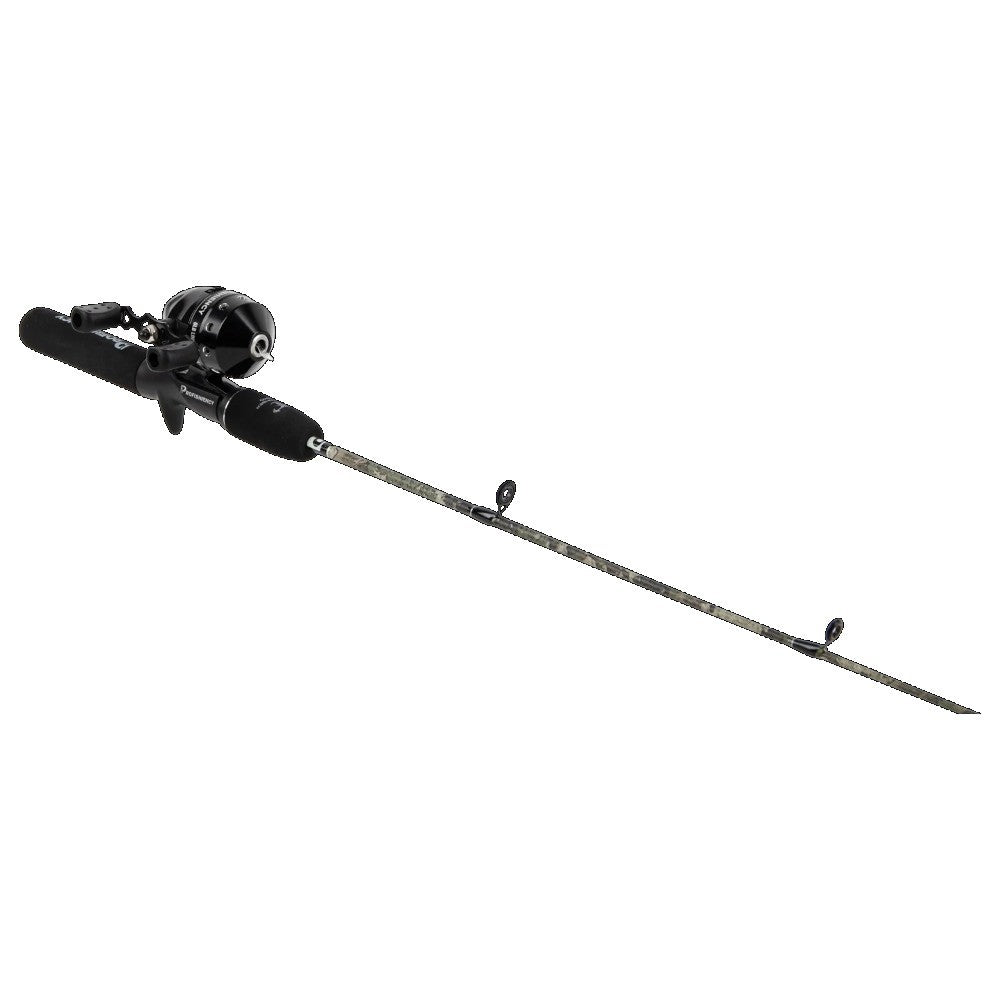 34-Inch Fiberglass Spinning Fishing Combo with Micro Reel and Camo Pattern