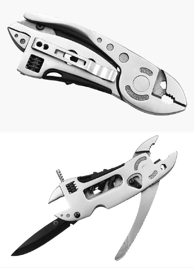 7-in-1 Multi-Tool Wrench Set with Pliers Wire Cutter Screwdrivers