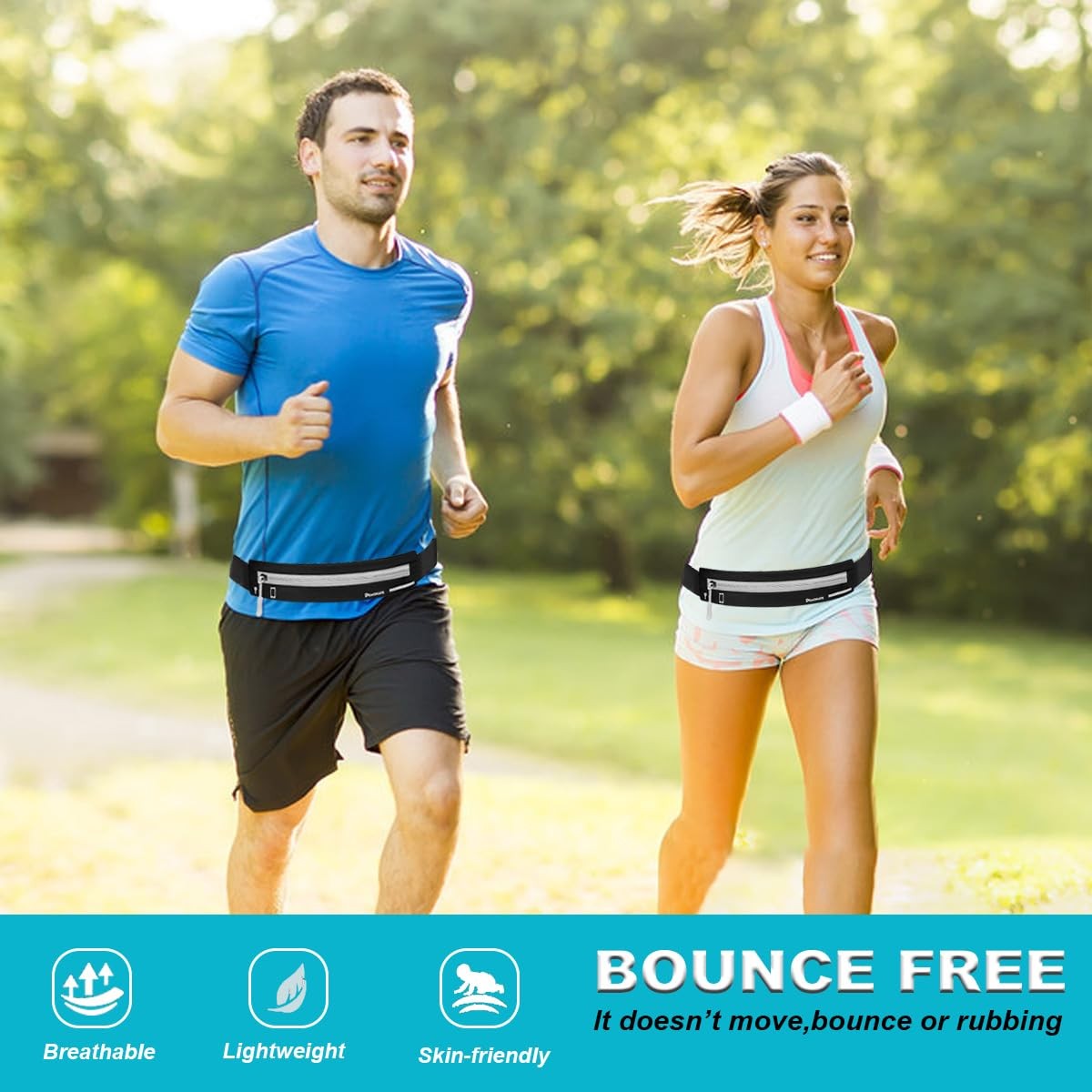 Running Belt Fanny Pack for Men Women - Adjustable Water-Resistant Phone Holder