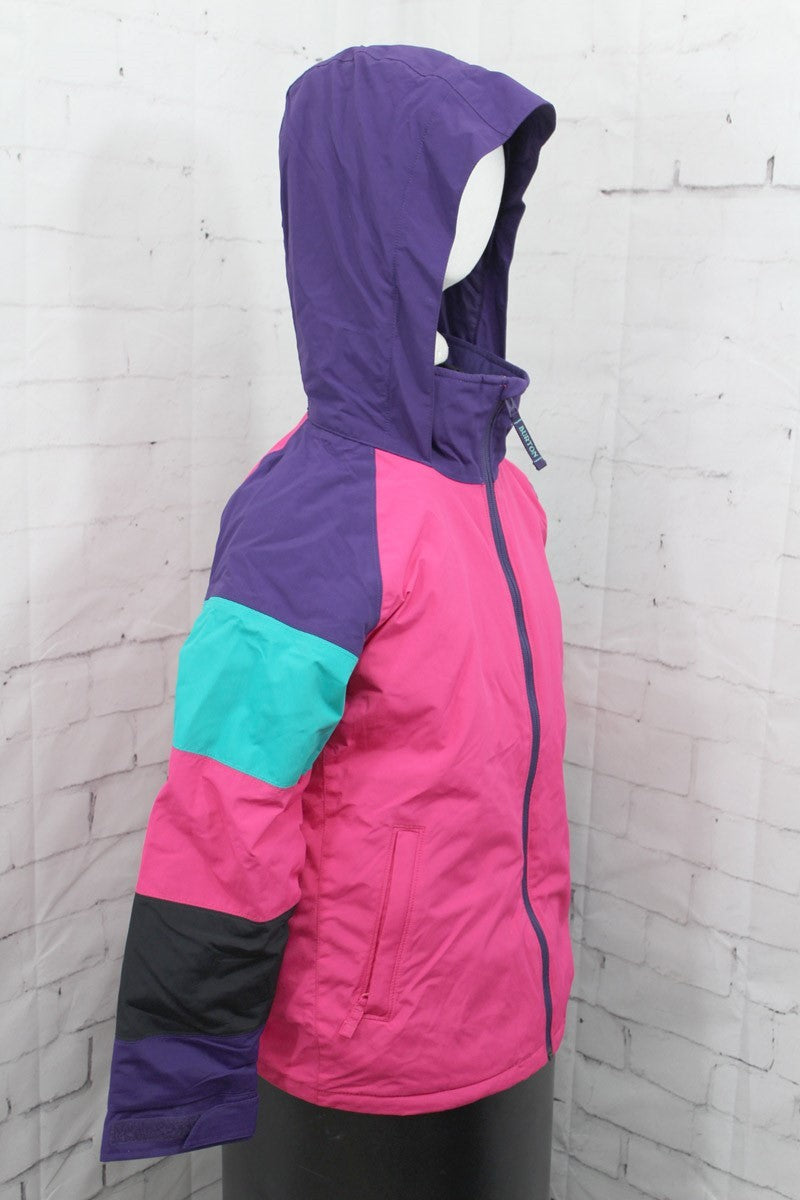 Youth Girls Snowboard Jacket Pink Purple Waterproof Insulated