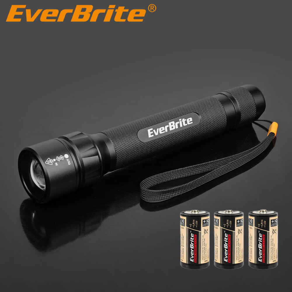 Tactical Flashlight 600 Lumens Zoomable with 4 Light Modes - Durable Outdoor Handheld Torch