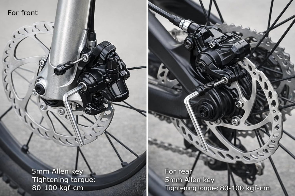 Bike Disc Brake Kit - Complete Set with 2 Aluminum Calipers, Rotors & Levers