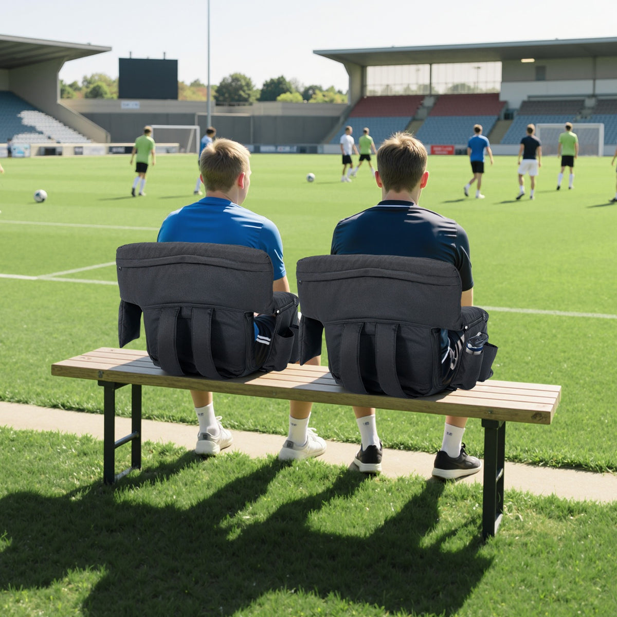 5-Inch Reclining Stadium Seat with Back Support and Sofa-Style Comfort