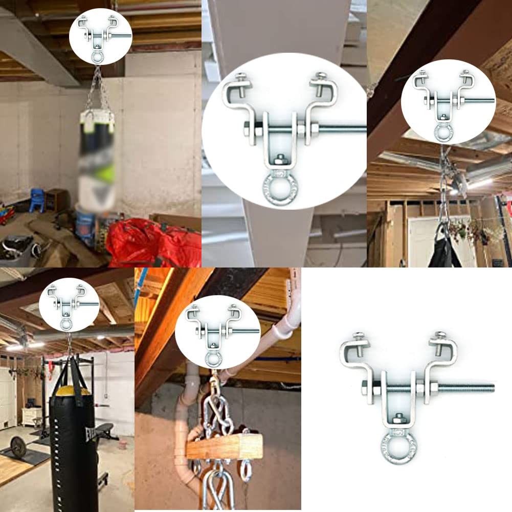 Heavy Bag Mount Clamp for I-Beam Gym Equipment - Supports 450 lbs