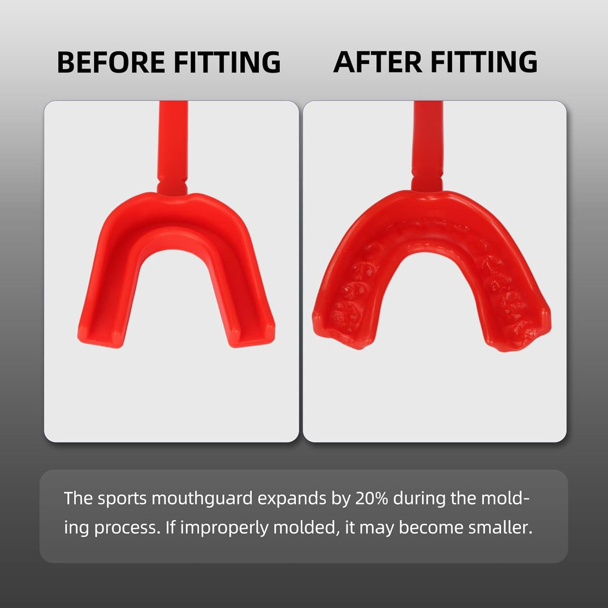 6-Pack Sports Mouthguards with Straps and Case - Custom Fit Adult & Youth
