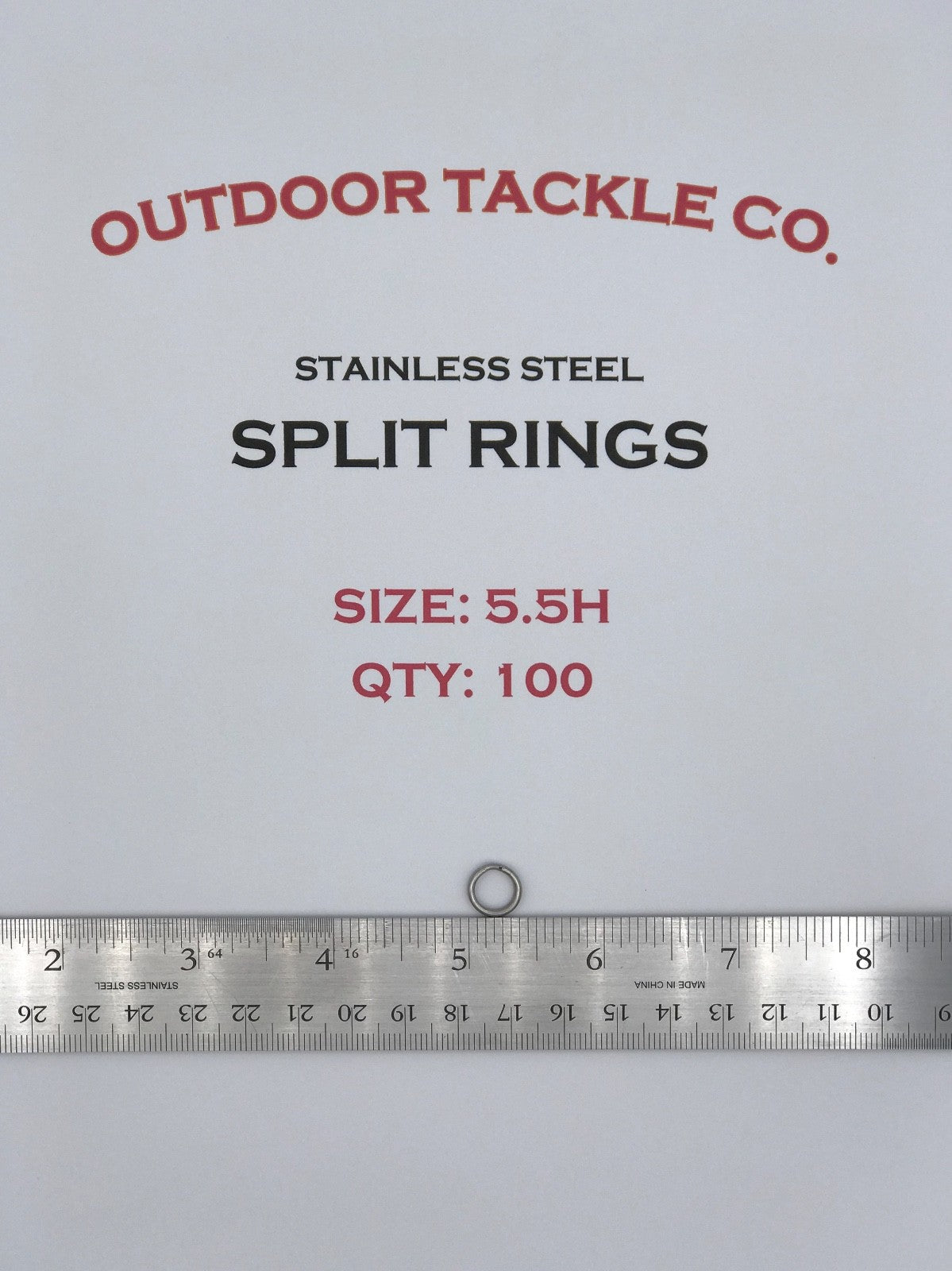 Heavy Duty Stainless Steel Split Rings #5.5 Size 100 Count - Made in USA