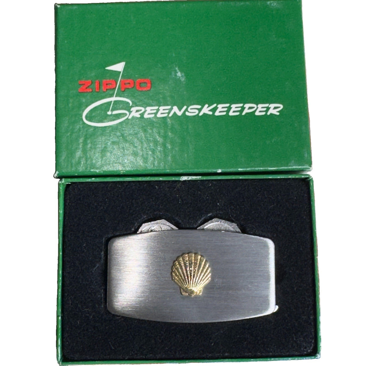 Golf Divot Repair Tool with Ball Marker and Box - Vintage Zippo Greenskeeper