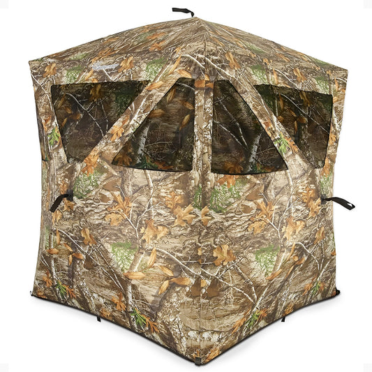 Hunting Blind for 2 Persons Pop-Up Camouflage Ground Concealment Shelter