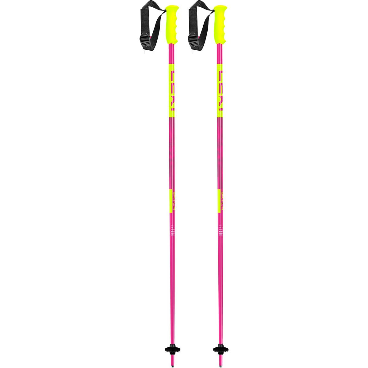 All-Mountain Aluminum Ski Poles with Tacky Grip and Adjustable Strap