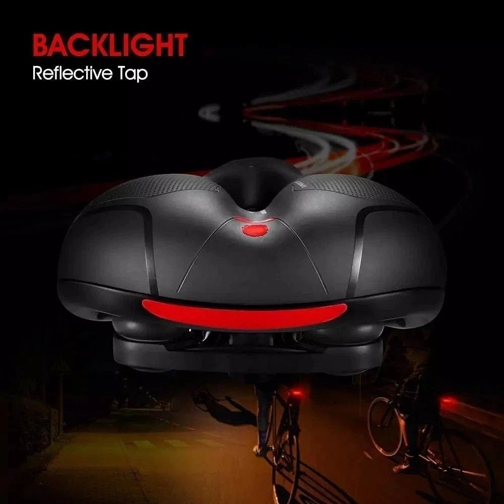 Wide Gel Bicycle Saddle Seat Cushion for Comfort and Shock Absorption