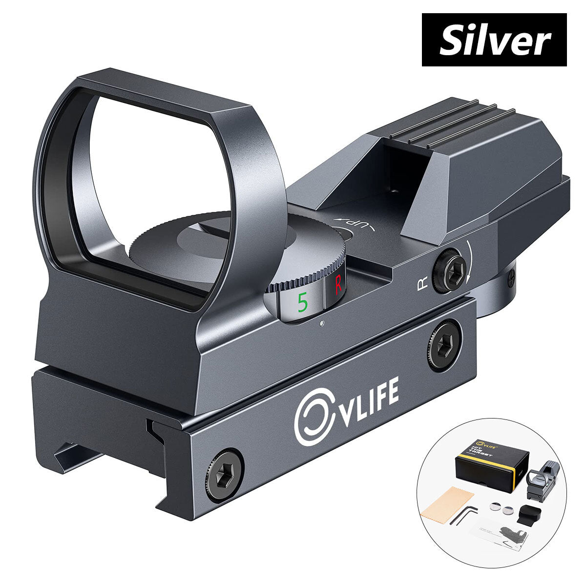Holographic Red Green Dot Sight with 4 Reticles for 20mm Rail - Multi Color