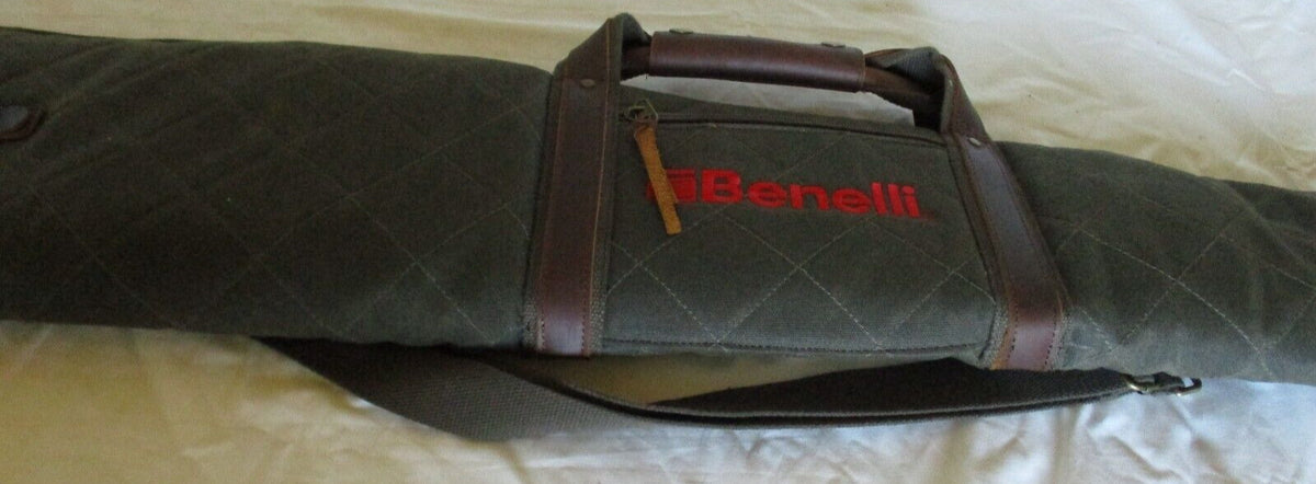 Benelli Lodge 53-Inch Olive Gun Case - Waxed Cotton Rifle Storage