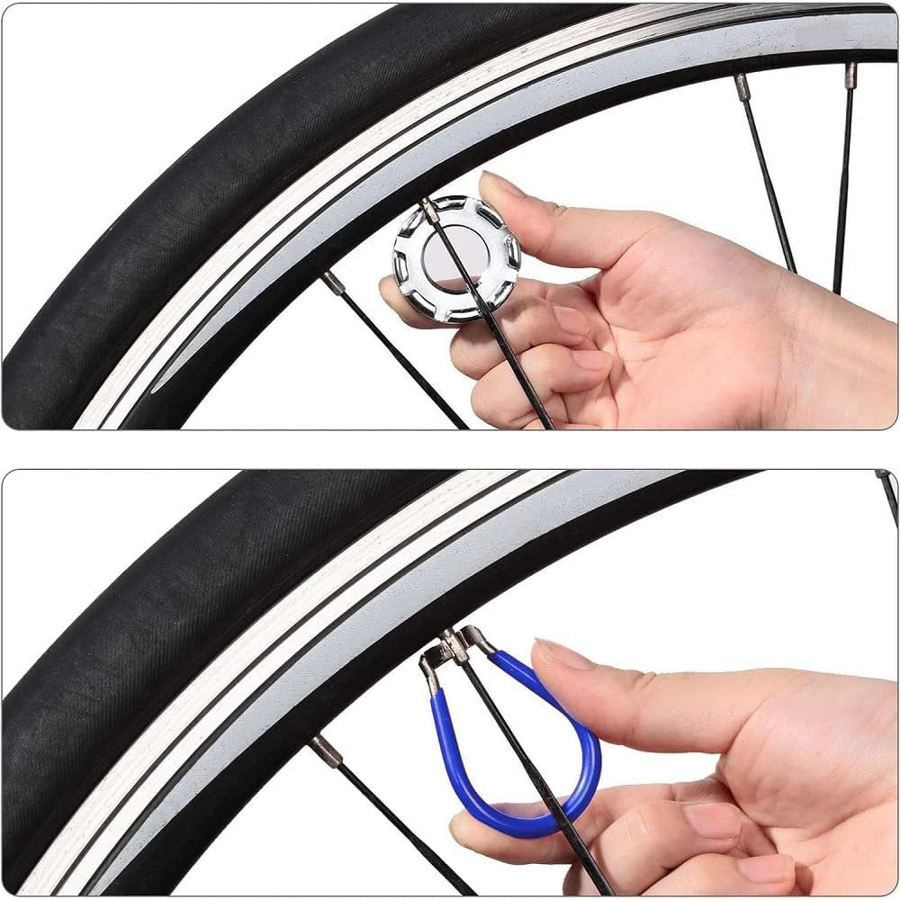 4-Piece Bicycle Spoke Wrench Set - Universal Forged Steel Wheel Tool