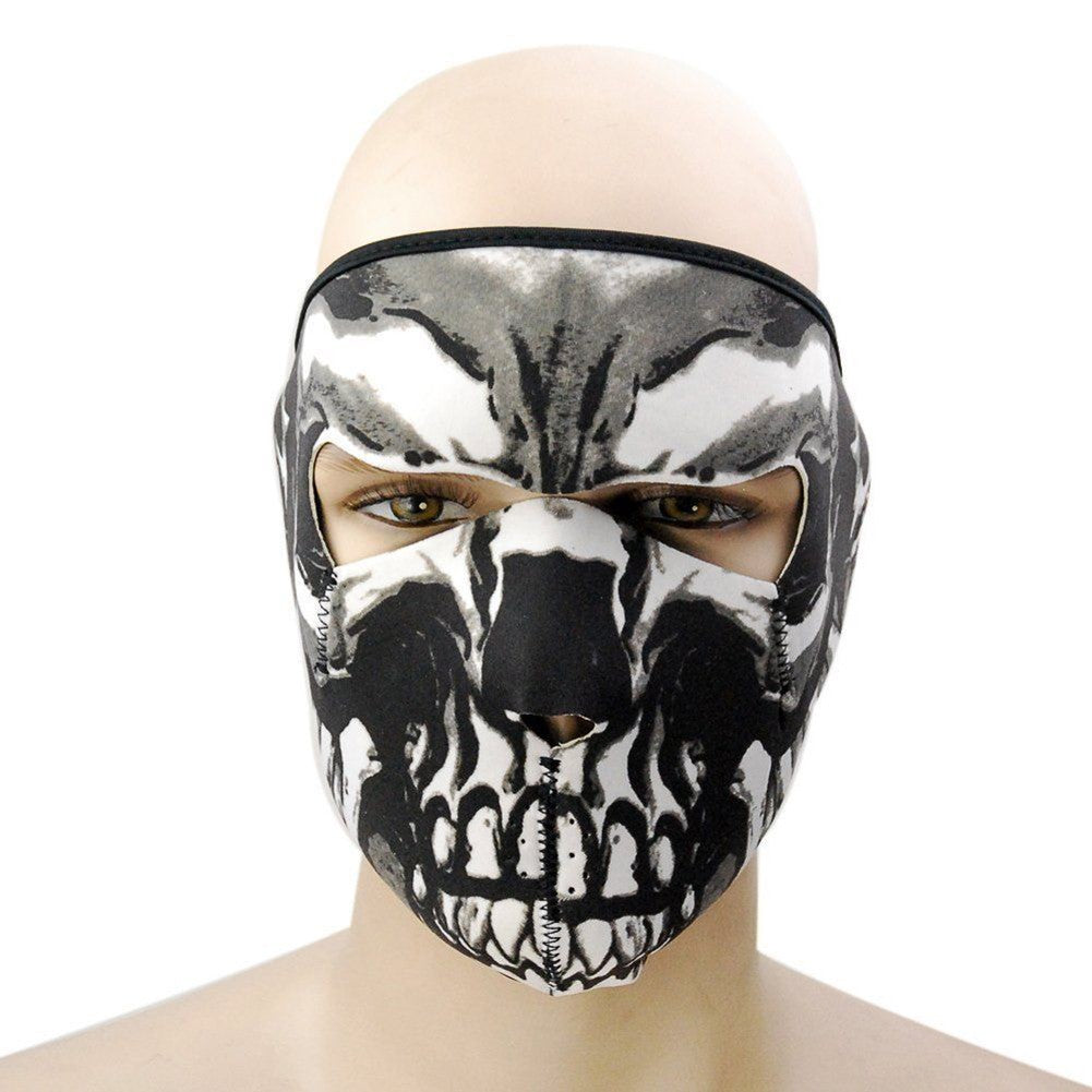 Halloween Skeleton Ghost Skull Face Mask Unisex Balaclava for Outdoor & Cosplay