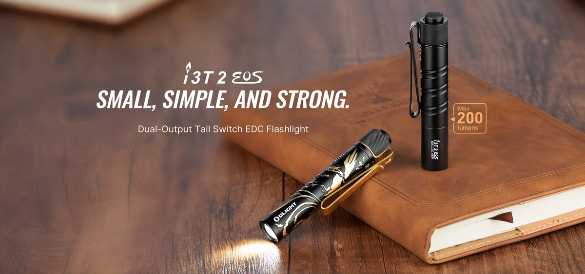 Rechargeable & AAA LED EDC Flashlight 200 Lumens Compact Portable Light