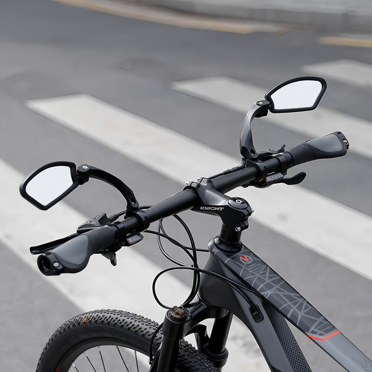 Cycling Rear View Mirror Pair - Rotatable Wide Angle Handlebar Bike Mirrors