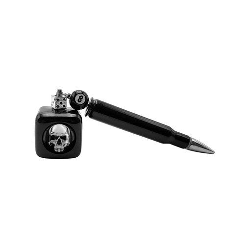 Pocket Chalker for Billiards - Skull Bullet Cue Accessories with Free Chalk