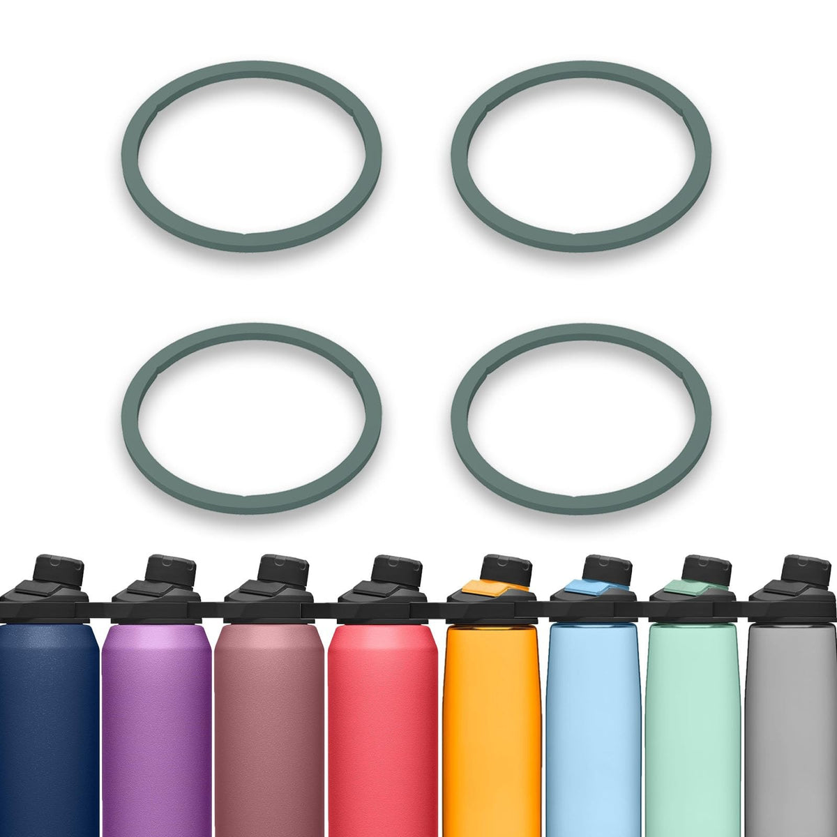 Replacement Gaskets for Camelbak Chute Mag Water Bottle - 4 Pack