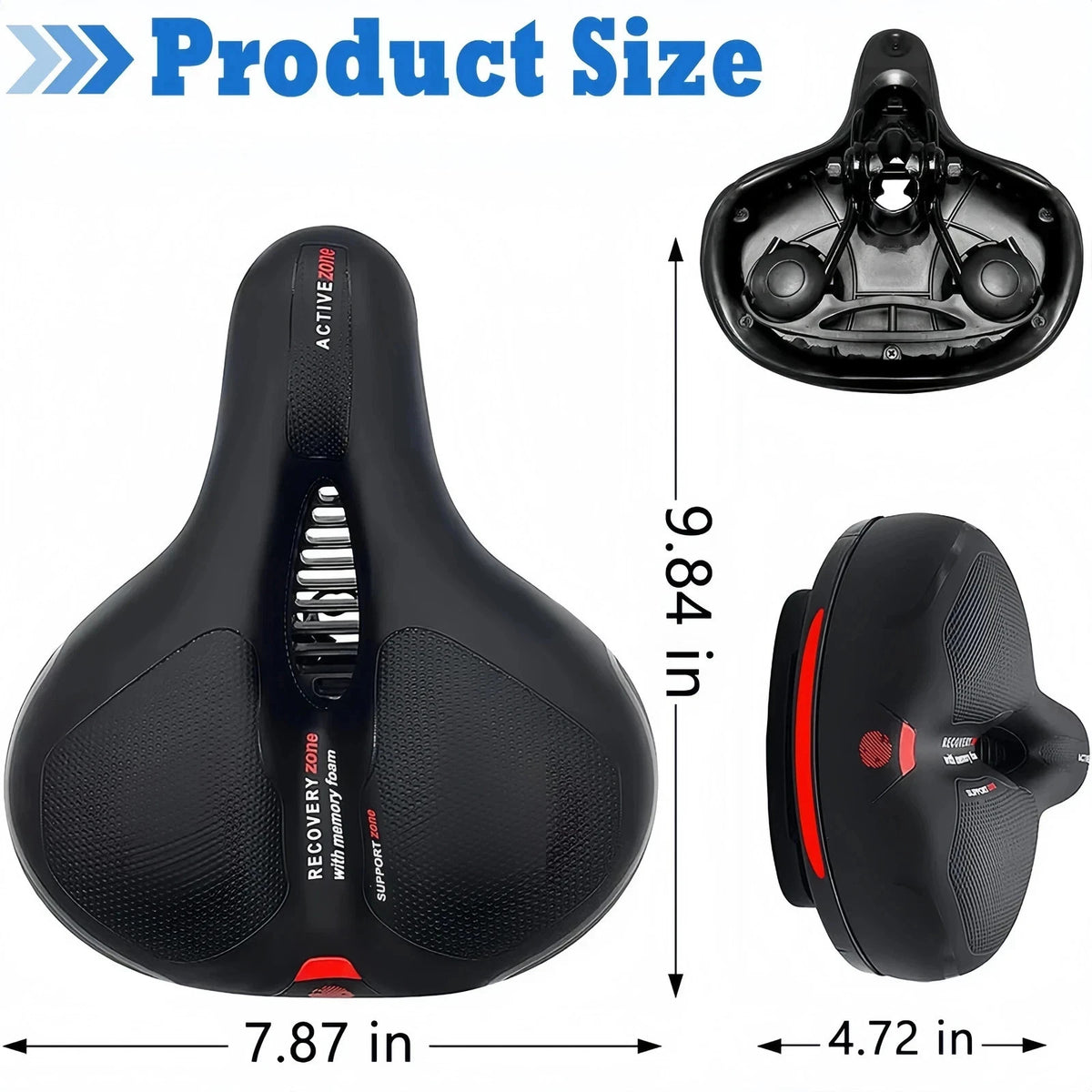 Extra Wide Gel Bike Seat Cushion with Soft Support for Comfortable Cycling
