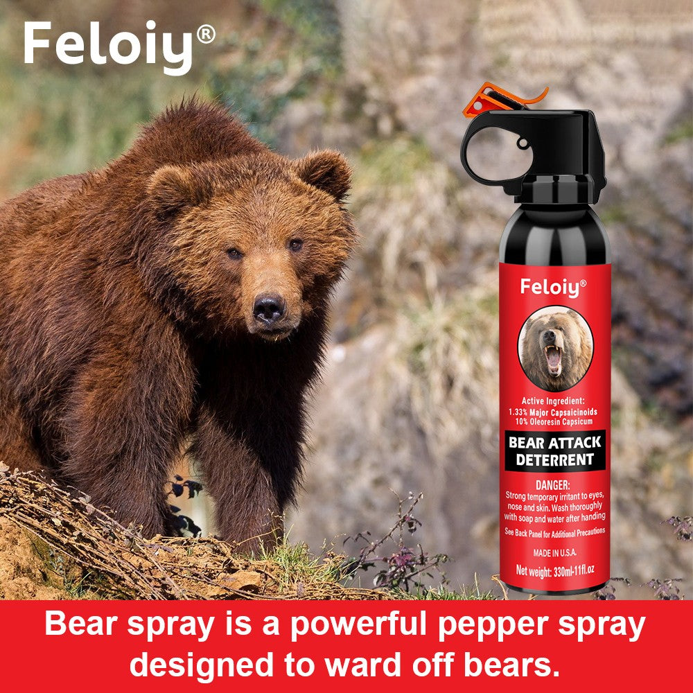 Bear Spray 11oz Personal Defense with Free - Up to 30ft Range
