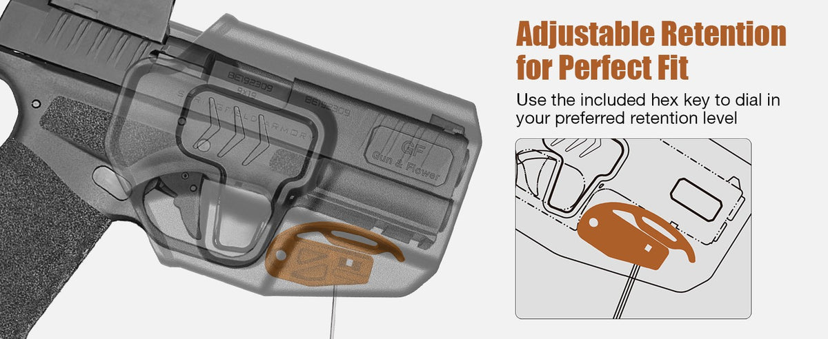 OWB Holster for Springfield Hellcat Pro & RDP - Optic-Ready, Adjustable Retention, Right Hand