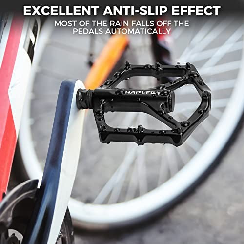 Bike Pedals 9/16 Inch Aluminum Flat Pedal for Mountain & Road Bikes