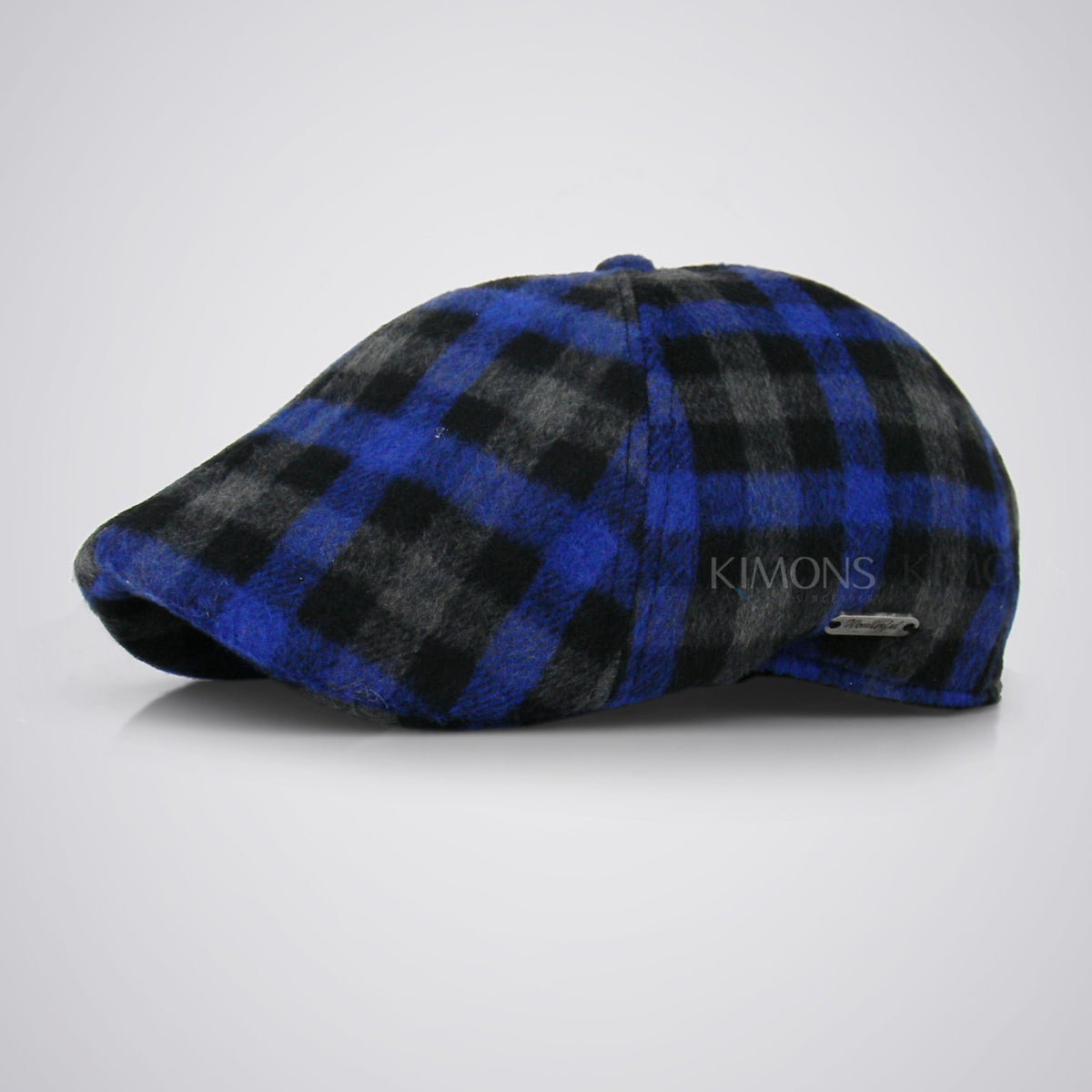 Plaid Wool Blend Ivy Cap Men’s Flat Newsboy Gatsby Hat for Golf & Casual Wear