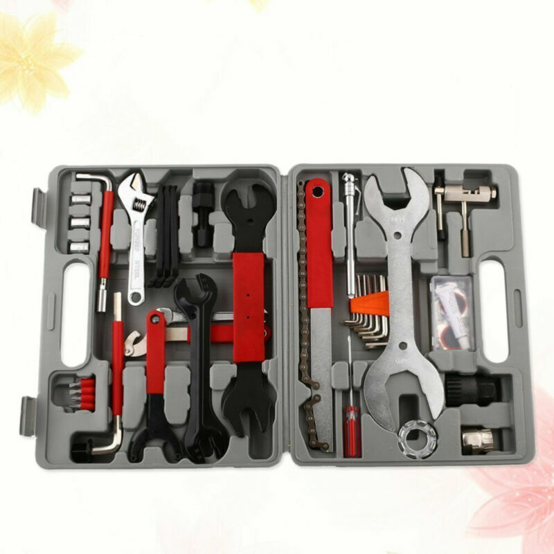 44PCS Bike Repair Tool Kit Set - Bicycle Maintenance & Cycling Gear