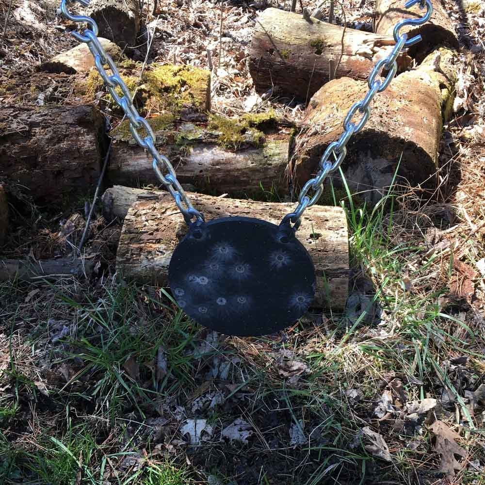 5 Pack AR500 Steel Gong Shooting Targets - 3/8 Inch Thick, Durable Range Targets for Rifles and Handguns