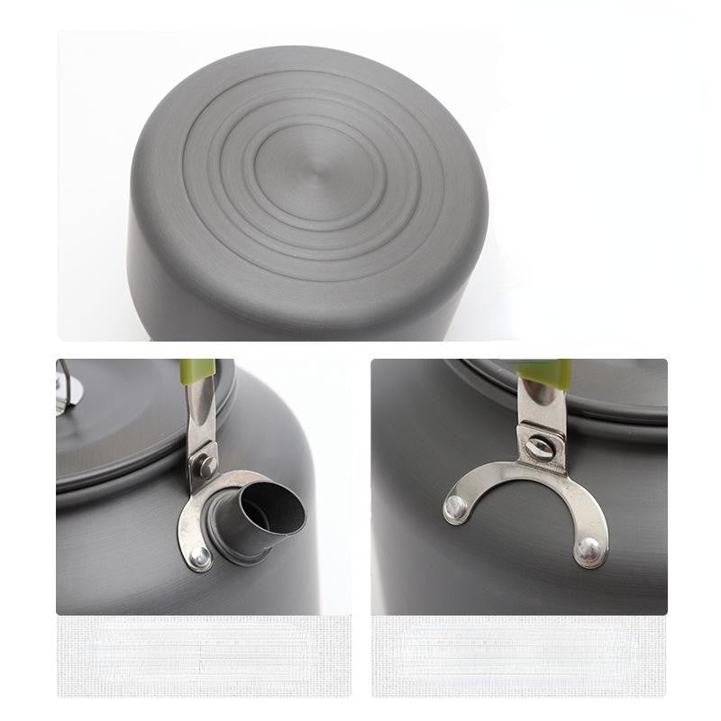 Portable Aluminum Camping Kettle 0.8L-2.5L for Hiking, Picnic & Travel