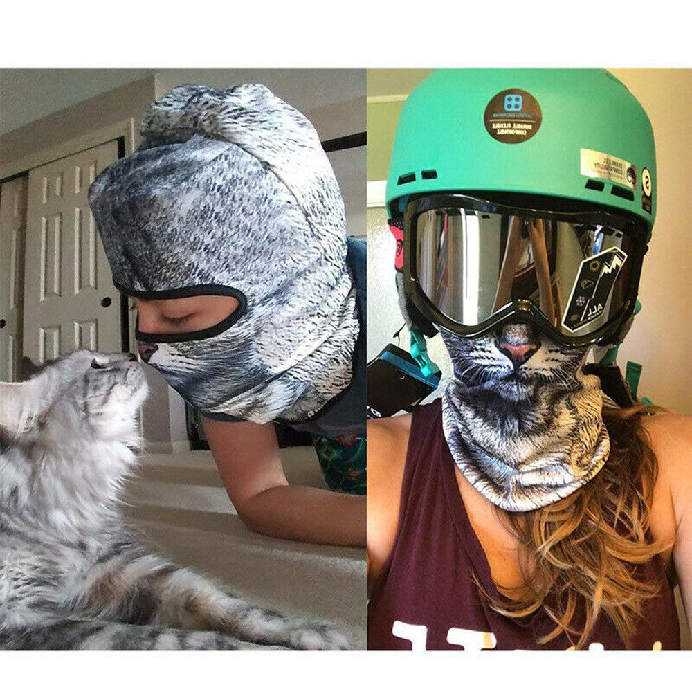 Full Face Mask Balaclava with Animal Ears for Outdoor Activities
