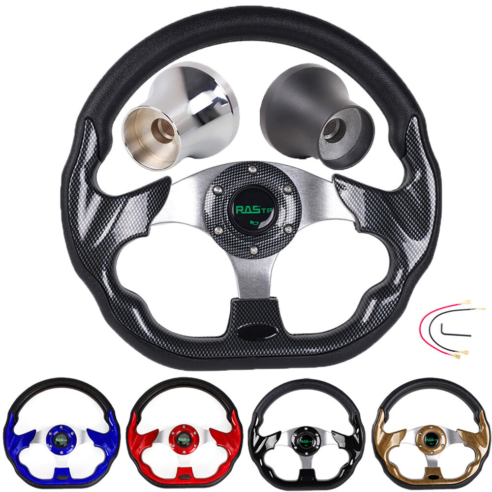 13-Inch Golf Cart Steering Wheel with Hub Adapter for EZGO Yamaha Club Car