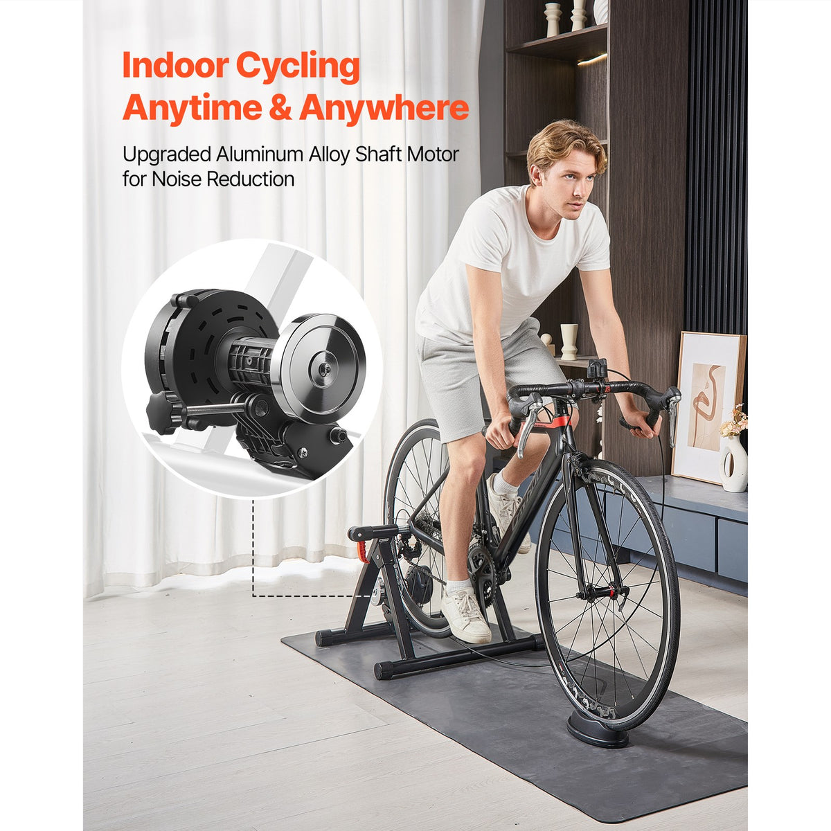 Magnetic Bike Trainer Stand for Indoor Cycling - Fits 26-29 Inch & 700C Wheels
