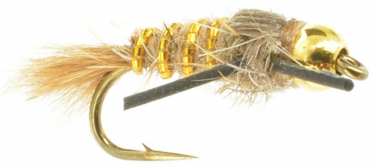 Fly Fishing Flies Set for Bass, Trout, Salmon — Rubber Leg Hare's Ear (x6)