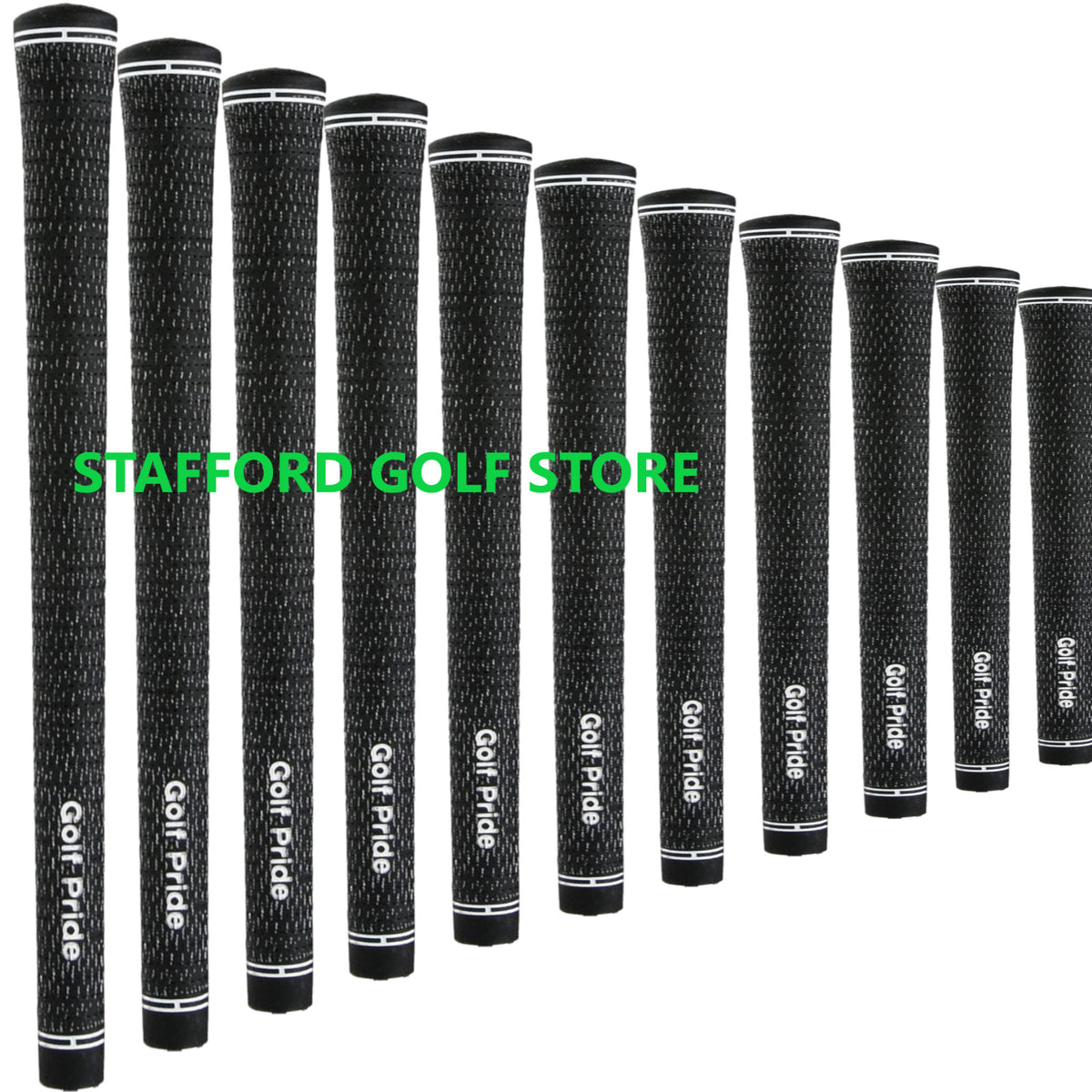 Golf Pride Tour Velvet BCT Cord Golf Club Grips Bundle Set Black - Standard & Ribbed
