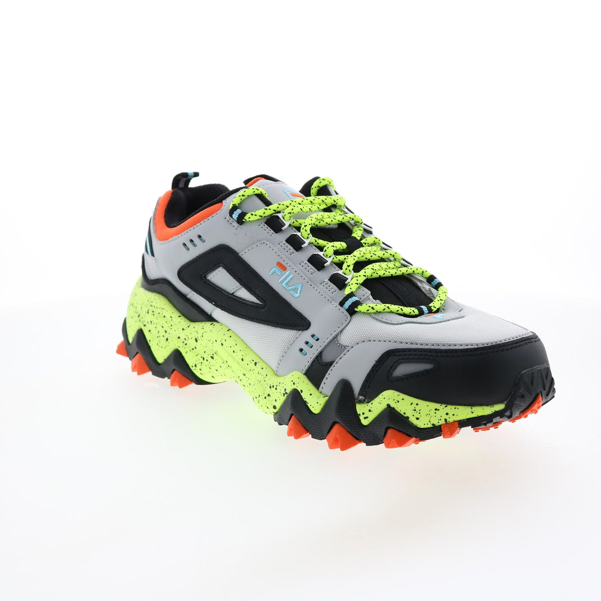 Men's Trail Hiking Shoes - Gray Leather Athletic Sneakers