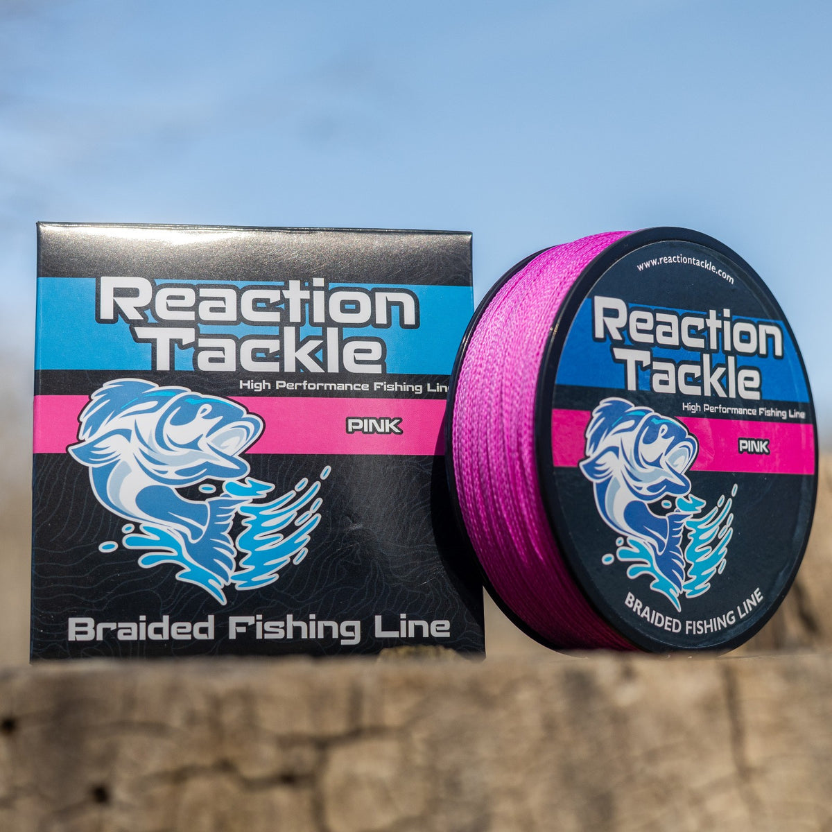 High Performance Braided Fishing Line - Pink, 4 Strand, Multiple Sizes