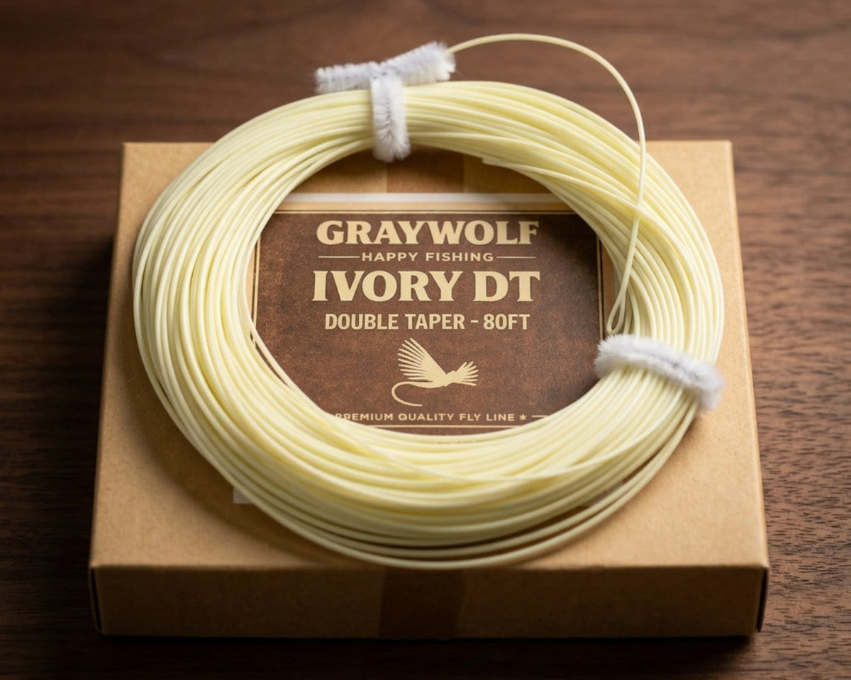 Graywolf Ivory Double Taper Fly Line - 2wt, Loops Both Ends, Light Line