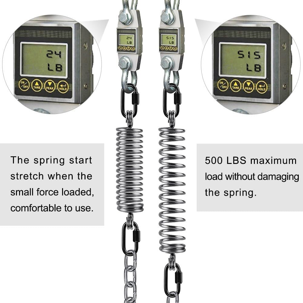 Heavy Duty Boxing Punching Bag Hanger with Swivel and Spring - Indoor Outdoor Gym Equipment