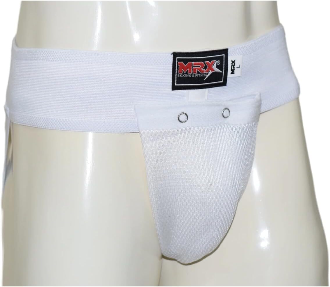 Men's Boxing MMA Groin Guard with Plastic Cup and Elastic Strap - Unisex Adult Protective Gear
