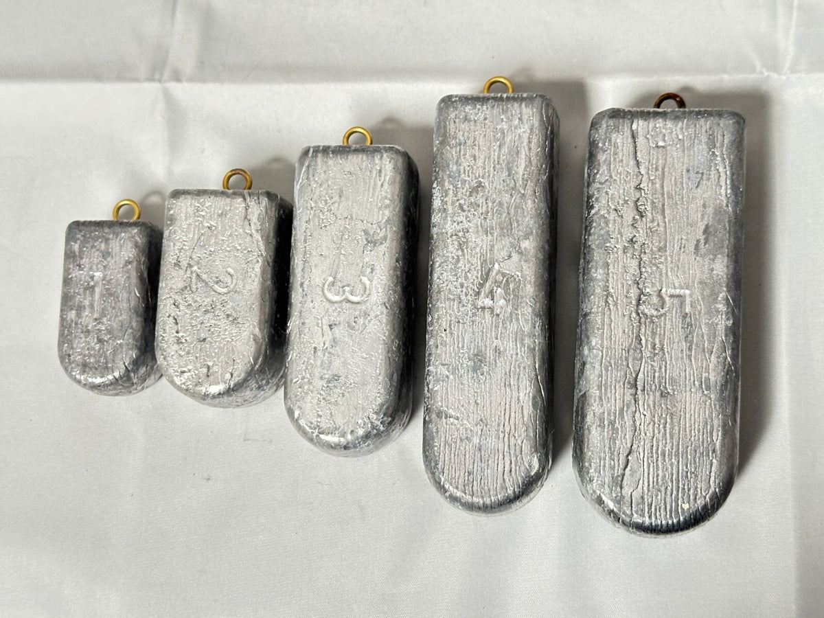 Deep Drop Fishing Lead Weights with Brass Eye - Rock Cod Halibut Sinkers
